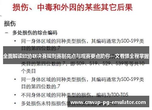 全面解读欧协联决赛规则赛制亮点与观赛要点助你一文看懂全程掌握