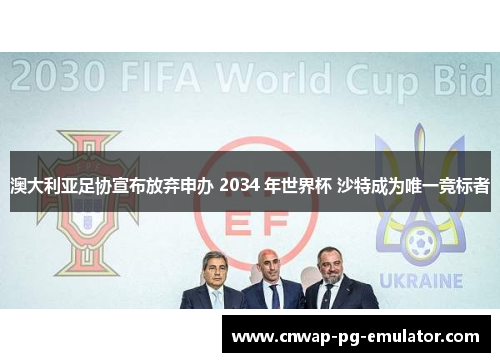 澳大利亚足协宣布放弃申办 2034 年世界杯 沙特成为唯一竞标者